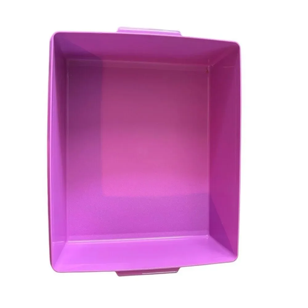 Tupperware Large 17” x 14” x 6” Purple Container With Lid